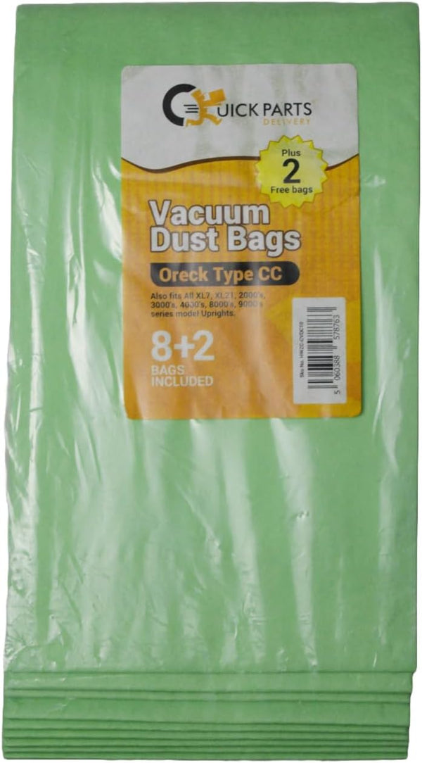 Oreck Vacuum Cleaner Bags for CC Type, Pack of 10, Fit All Oreck XL Vacuum Bags