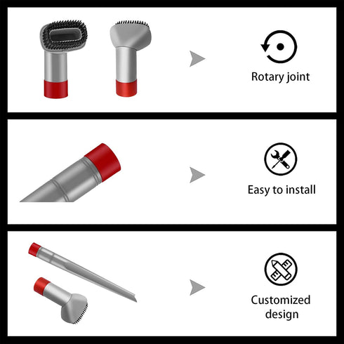 Crevice Tool and Dust Brush for Shark Rotator NV500, NV501, NV560, NV502, Professional Lift-Away Vacuum Cleaner, Part