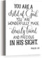 JANLAN You Are a Child of God Psalm 139 Wall Decor,Toddler Christian Wall