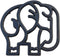 Elephant Cast Iron Trivet for Hot Pots, Kitchen & Dining Table Decor, Metal Wall Art, Black, 6.6 x 6.1 Inches