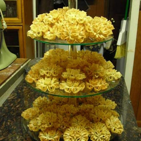 Thai Dok Jok Sesame Cookies Brass Mold Maker - Crispy Biscuit Blossom Lotus Flowers Cookie 3.15" (Medium)
