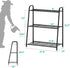 kiplant Plant Stand Indoor, Outdoor Tiered Plant Stand, Corner/Metal/Black Plant Shelf