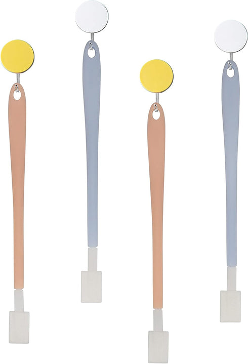 Disposable Toilet Brush Set, 2 Handles and 50 Refill Heads, Crevice Cleaning Brush, Bathroom Cleaning Tools