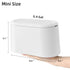 SUBEKYU Mini Trash Can with Lid, Small Desk Trash Can, White, Includes 3 Roll Bags