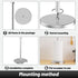 VEHHE Stainless Steel Paper Towel Holder Countertop, Standing Roll Holder with Weighted Base and Suction Cups (Silver)