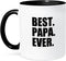 3dRose Ceramic Best Papa Ever Mug - 1 Count (Pack of 1), Black