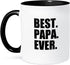 3dRose Ceramic Best Papa Ever Mug - 1 Count (Pack of 1), Black