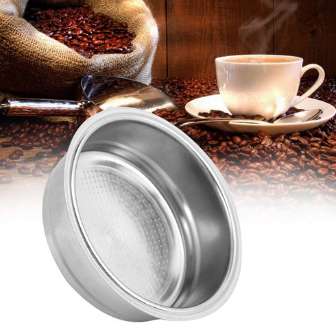 51mm Non Pressurized Filter, Coffee Machine Filter Basket, Stainless Steel Reusable Coffee Machine Strainer Bowl, Single Basket for De Longhi for Home Office