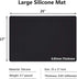 Gartful Silicone Mats for Kitchen Counter, Large Silicone Countertop Protector 25" by 17", Nonskid Heat Resistant Desk Saver Pad, Multipurpose Mat, Placemat, Black by Gartful