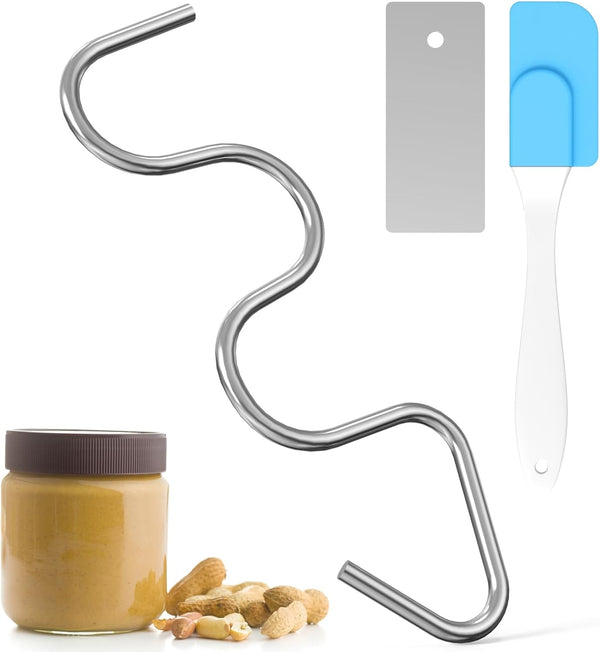 Wihteuy Peanut Butter Stirrer, Stainless Steel Peanut Butter Mixer Tool, Belongs To Professional
