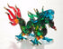 Tiny 3¼" Green Blue Red Chinese Asian Dragon Figurine, Miniature Hand Blown Glass Painted Collectible