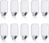 Self Adhesive Hook, 304 Stainless Steel Polished Wall Hooks for Clothes & Coat Storage Organizer (10 Pack)