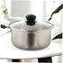 1 Set Stainless Steel Saucepan with Glass Strainer Lid, Induction Pot, Sauce Pot