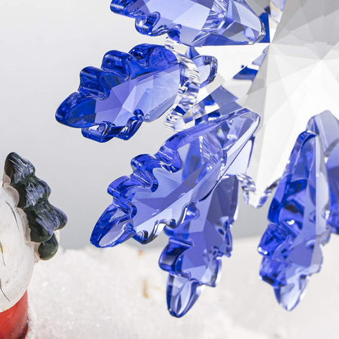XIANGBAN Dream Elf Christmas Tree Pendant - Crystal Snowflake Christmas Ornaments, Annual Collectible (Blue)