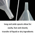 8 Pack Multi-Purpose Plastic Funnels, Long Reaching Spout (4.7 ), Easy Content Transfer by ZMYBCPACK