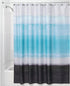 InterDesign Horizon Fabric Shower Curtain, Blue/Coco