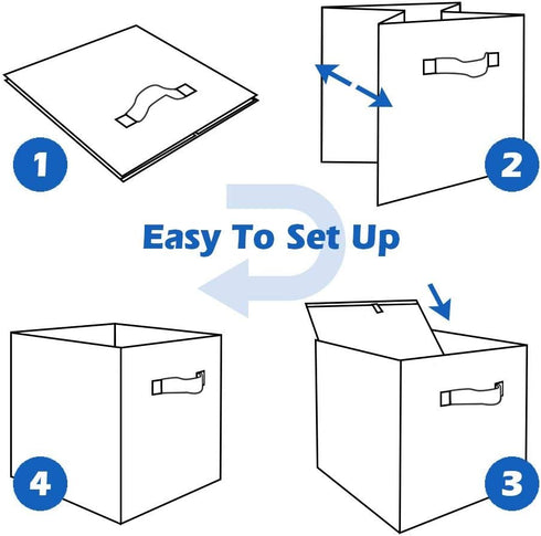 Shellkingdom Storage Bins - Foldable Fabric Storage Cubes and Cloth Organizer Drawer for Closet and Toys, 2 Pack
