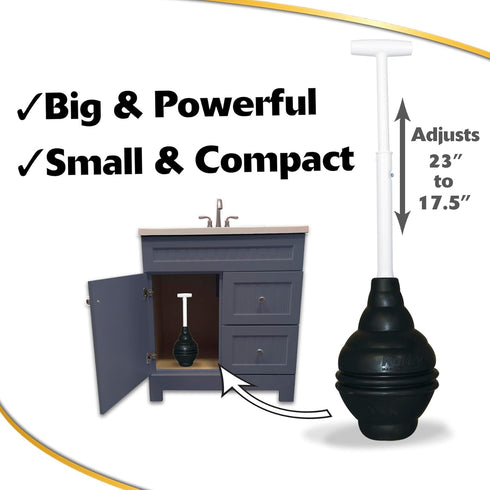 Korky BeehiveMAX Heavy Duty Toilet Plunger, Seals All Bowl Shapes for Powerful Clog Removal