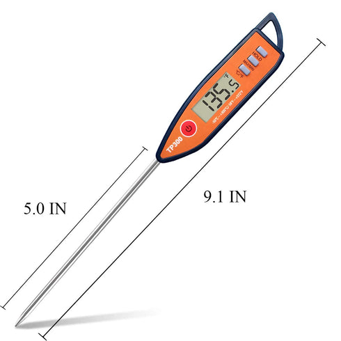 Digital Meat & Milk Thermometer, Instant Read Probe for Cooking, BBQ, Grill, Deep Fry, Roast & Baking