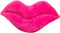 LEVINIS Hot Pink Lip Shape Throw Pillows, 23.6 x 13.6 Inch Soft Velvet Decorative Reversible Cushion for Bed, Couch,