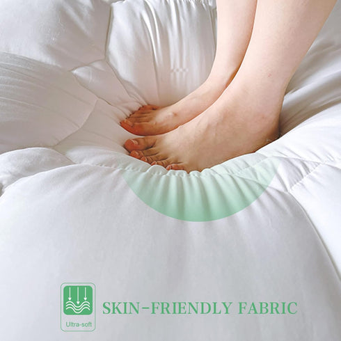 UNILIBRA Twin Size Mattress Pad, Cooling Rayon from Bamboo, Quilted Fitted Protector with Deep Pocket, Ultra Soft