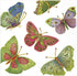 Caspari Jeweled Butterflies Paper Cocktail Napkins - Pearl, Four Packs of 20