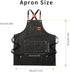 Tosewever Canvas Cross Back Chef Cotton Aprons for Men Women with Large Pockets for Cooking