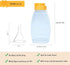 THYULIFE 2 Pack 180ml Empty Plastic Honey Bottles with Funnel, Squeeze Honey Jars Leakproof Honey Dispenser No Drip