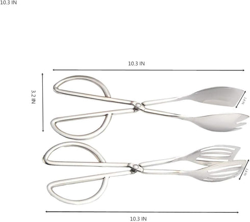 Stainless Steel Buffet Tongs Set of 2, 10.3'
