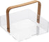 Mind Reader Napkin Holder - Kitchen Storage Countertop Organizer Caddy, Acrylic, 7.25"L x 7.25"W x 5.5"H, Brown