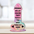 Friends Are Like Condoms (Multi-Coloured Marble Effect, Mdf Wood Small 5.8in x