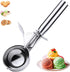 Ice Cream Scoop, Stainless Steel with Trigger, Large 5.25 Tbsp Cookie Scoop for Baking