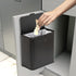 Counter 1.5 (6L) Glad Roomate Under Trash Can - Space Saving Stainless Steel Waste Bin with Dual Lid and Clorox