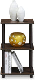 2 FURINNO Turn-N-Tube Space Shelf, Walnut/Brown