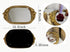 12.5" 8" Gold Mirror Tray| x | Mirror Trays for Vanity Elegant Guest Card Holder & Versatile Home/Vanity Decor |
