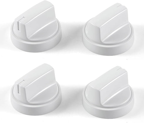 4 Pcs KIP 5J73 Stove Knobs Replacement: GE Stove Parts WB03X24952 Burner Knobs for GE Range Cooktop