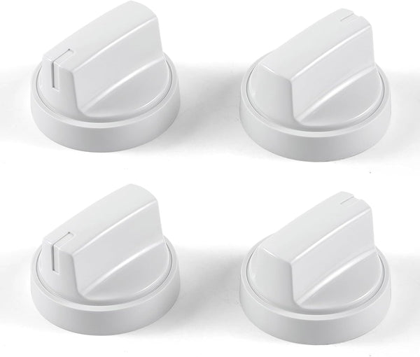 4 Pcs KIP 5J73 Stove Knobs Replacement: GE Stove Parts WB03X24952 Burner Knobs for GE Range Cooktop