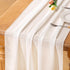 Socomi Ivory White Chiffon Table Runner, 10ft 29x120 Inches, Easter Spring Boho Rustic Wedding Decorations