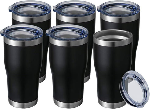 HASLE OUTFITTERS 20 oz Tumbler Bulk, Stainless Steel Tumblers with Lid, Vacuum