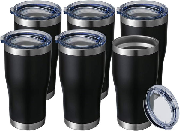 HASLE OUTFITTERS 20 oz Tumbler Bulk, Stainless Steel Tumblers with Lid, Vacuum