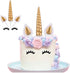 9625321410 Unicorn Cake Topper - Reusable Gold Unicorn Horn, Ears, Eyelashes, Party Decoration Set for Baby Shower,