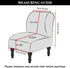 Armless Armless Armless Accent Chair Covers, Stretch Chair Slipcover Velvet Chair Covers Furniture Protector for Living
