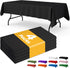 Niuara Black Plastic Table Cloth - 4 Pack 54" 108" Rectangle Disposable