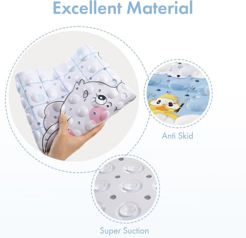40 16 Inches AmazerBath Baby Bath Mat Non Slip, Cartoon Kids Bath Mat for Tub x Full Size, Non Slip Bathtub Mat