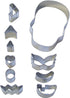 R&M International Skull Customizable Cookie Cutters, 10-Piece Set