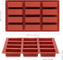 JOERSH 2pcs Granola Bar Mold, Rectangle Silicone Candy Molds for Baking Energy Bars Chocolate Bar Mold/Protein bars/Ganache/Brownie/Cheesecake/Cornbread/Pudding, 12-Cavity Butter Mould by JOERSH