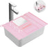 Bathroom Sink Cover, Foldable Makeup Brush Cleaning Mat, Silicone Sink Topper, Heat Resistant Makeup Organizer