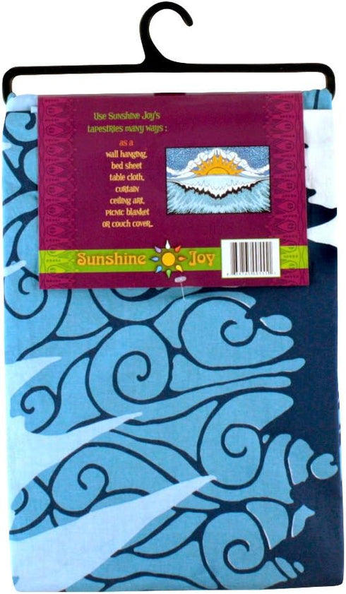 60x 90 Inches Sunshine Joy Sun Wave Surf Tapestry Tablecloth Beach Sheet Wall Art - Classic