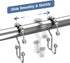 Titanker Shower Curtain Hooks Rings, Rust-Resistant Metal Double Glide Hooks for Bathroom Shower Rods (Set of 12)