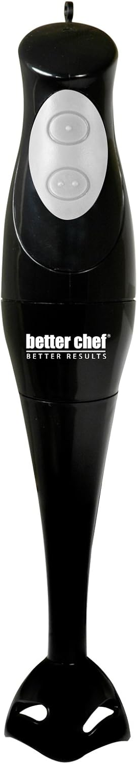 Better Chef Basic Immersion Hand Blender | 2-speeds | Stainless Steel Blade | 200-watt Motor (Black) by Better Chef